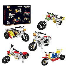 Set de construcție metalic 5 în 1 „Motociclete”, 283 elem.
