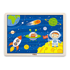 Puzzle din lemn “Călătorie în cosmo..