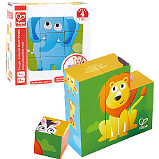 Set cuburi din lemn “Jungla”, 9 buc..
