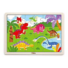 Puzzle din lemn „Dinozauri” 24 elem..