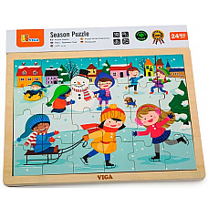 Puzzle din lemn Anotimpuri: Iarna (..