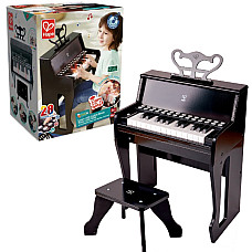 HAPE baby pian cu taburet, negru..