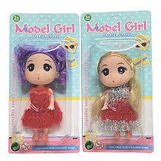 Mini păpușa ”Model Girl” 9cm. (2 mo..