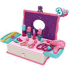 Cutiuță roz  3 in 1 cu accesorii..