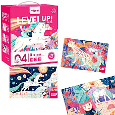 Seria de puzzle-uri „Unicorn”, 3 în..