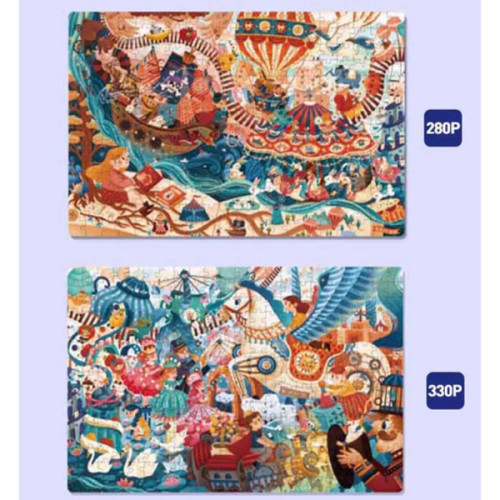 Seria de puzzle-uri „Carte magică și basm”, 2 în 1, nivelul 8