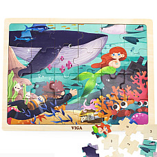 Puzzle din lemn „Universul subacvat..