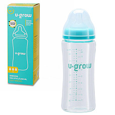 Biberon din sticlă, 260 ml, cu 2 te..