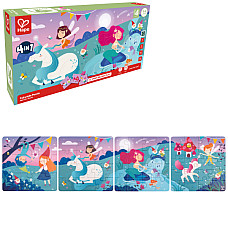 Set puzzle 4 în 1 „Poveste fermecat..