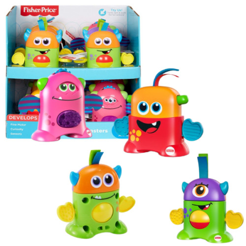 Fisher-Price Развивающая игрушка «Весёлый мини монстр», 4 модели