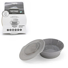 Миска с крышкой Twistshake серый, 6..