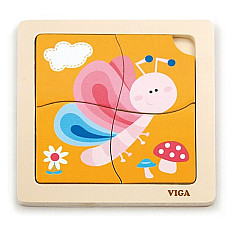 Mini-puzzle din lemn “Fluturaș”..