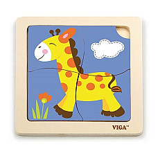 Mini-puzzle din lemn “Girafa”..