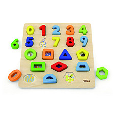 Bloc puzzle „Numere și forme geomet..