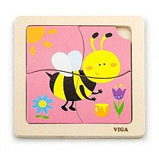 Mini-puzzle din lemn “Albina”..