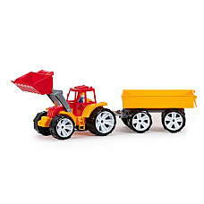 Tractor cu caus si remorca..