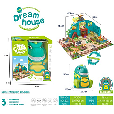 Casuta rucsac dinozaur 2in1 cu sune..