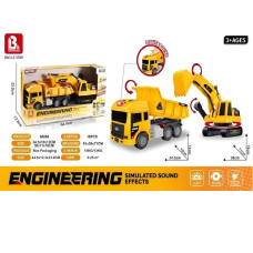 Masina excavator cu sunet si lumini..