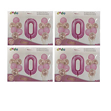 Set baloane (13pcs) roz cifra 0 (1b..