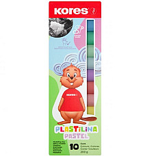 Plastilina Kores 10 culori PASTEL..