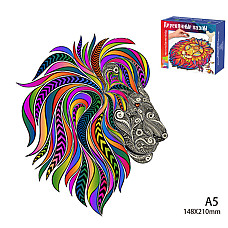 Puzzle din lemn (cu piese-animale)..