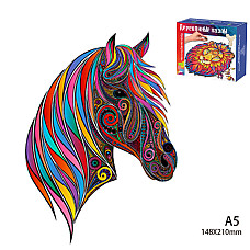 Puzzle din lemn (cu piese-animale)..