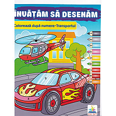 Coloreazа dupа numere - Transportul..