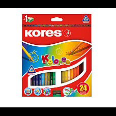 Creioane ( Kores ) 24 culori  (triu..