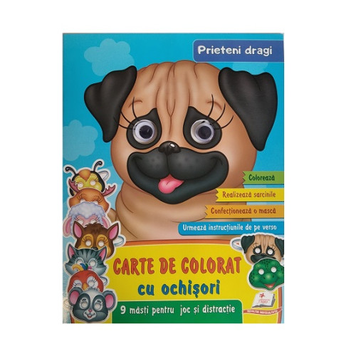 Carte de colorat cu ochisori - Prieteni dragi