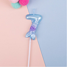 Set Lumanare pentru tort Sirena cif..