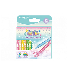 Creioane cerate keyroad 12cul Glitt..