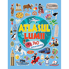 Atlasul lumii cu 140 autocolante..