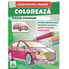 Coloreaza+autocolante - Masini prem..