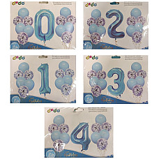Set baloane (13 pcs) albastru cu ci..