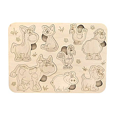Puzzle din lemn ( ANIMALE / PASARI ..