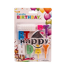 Set pentru tort Happy Birthday (lum..