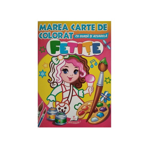 Marea carte de colorat acuarela - Fetite