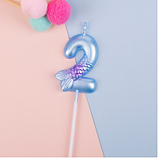 Set Lumanare pentru tort Sirena cif..