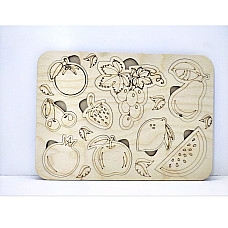 Puzzle din lemn ( FRUCTE )..