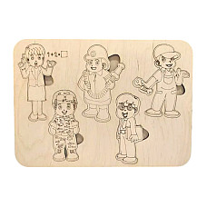 Puzzle din lemn ( PROFESII 2 )..