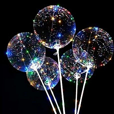 Set balon cu suport incolor cu lumi..