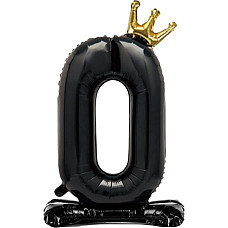 Balon negru cifra 0..