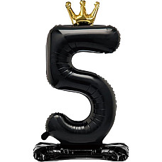 Balon negru cifra 5..