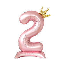Balon roz cifra 2..