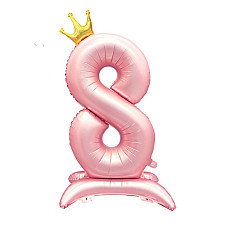 Balon roz cifra 8..