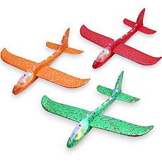 Avion din polistiren cu lumini..