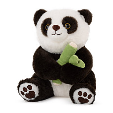 Jucarie moale Panda cu bambus 23 cm..