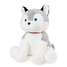 *Jucarie moale Caine husky 45 cm - 0.6 kg..