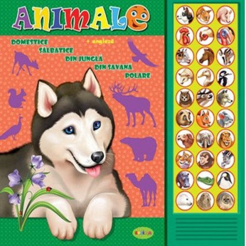 Carte cu sunete - Animale + engleza
