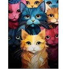 Алмазная мозаика Кошки(50*65)..